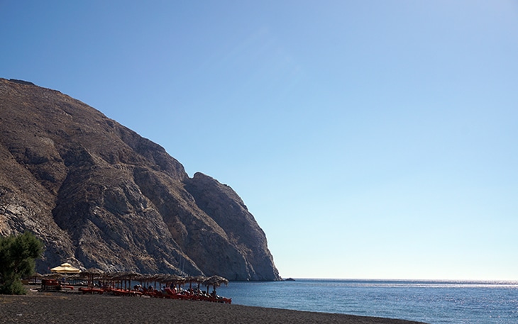Santorini Perissa Black Beach