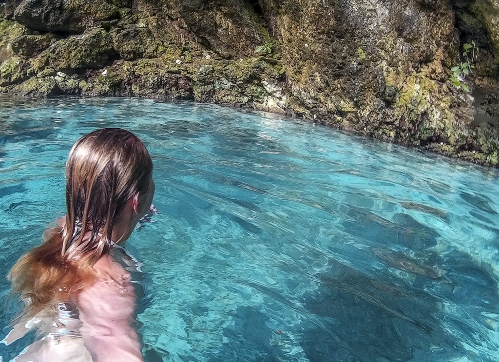 Hoyo Azul Dominicaanse Republiek zwemmen blauw water