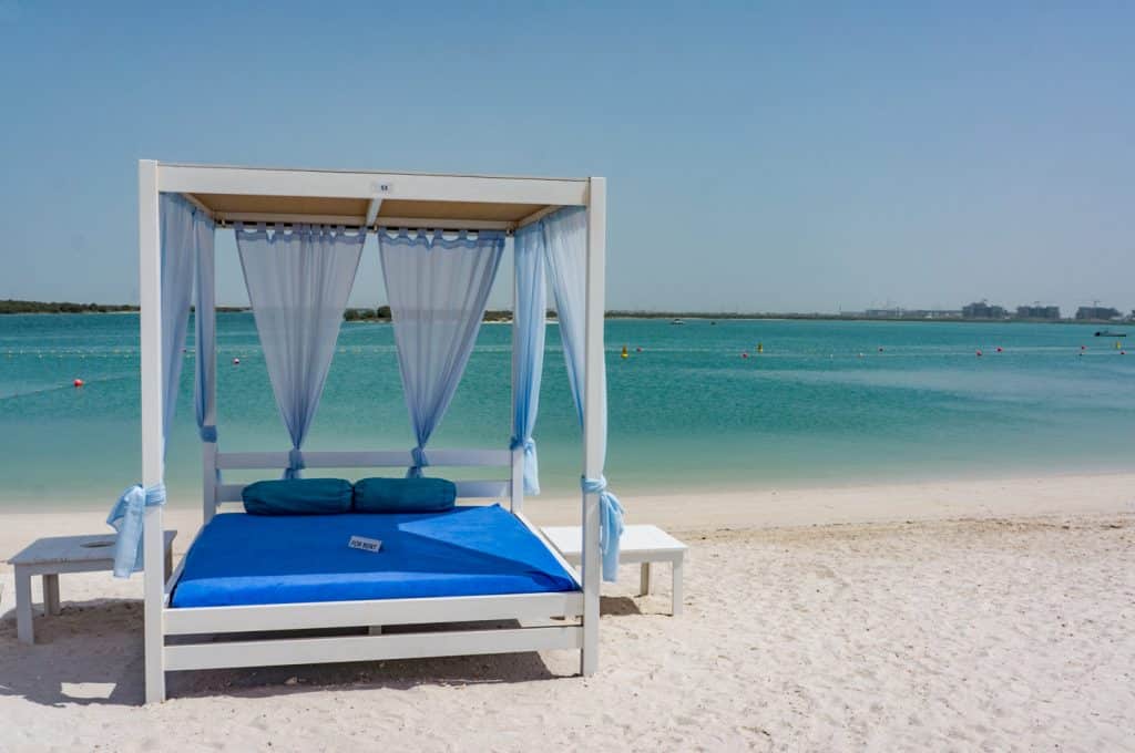 Yas Beach Abu Dhabi bed