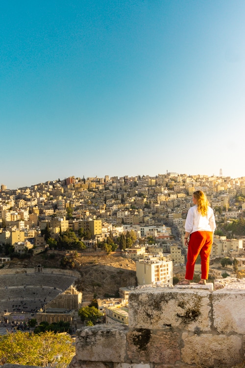Uitzicht over Amman vanaf de Citadel