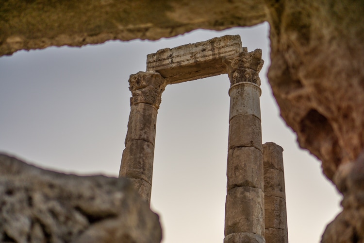 Citadel van Amman in JordaniÃ«