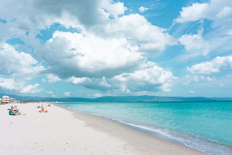 Poetto strand bij Cagliari, SardiniÃ«