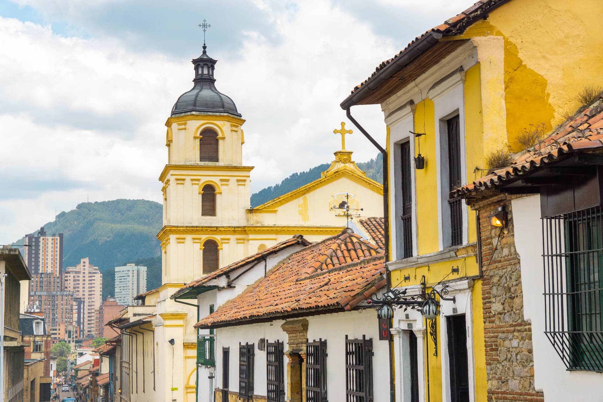Straatbeeld in Bogota, Colombia