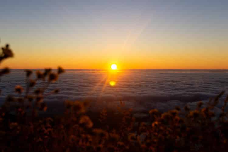 Pico do Arieiro zonsopgang op Madeira