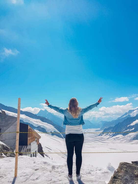 Glacier plateau op top of Europe