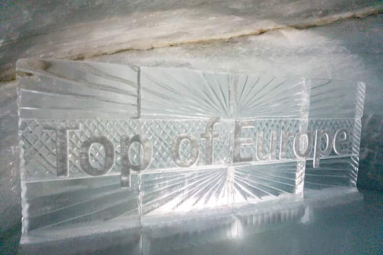 Top of Europe: ijssculptuur 