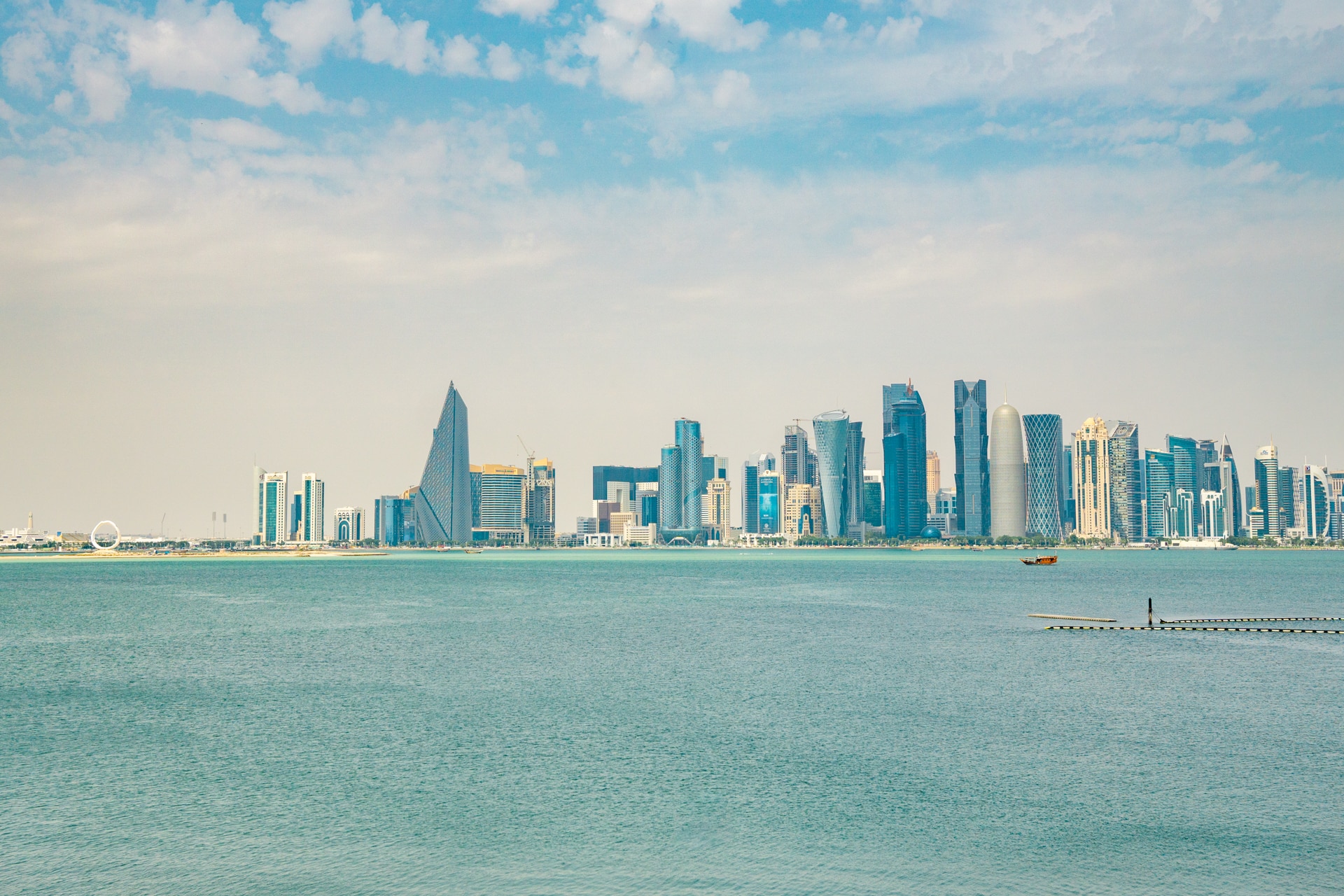 Stopover in Doha Qatar: uitzicht op de skyline
