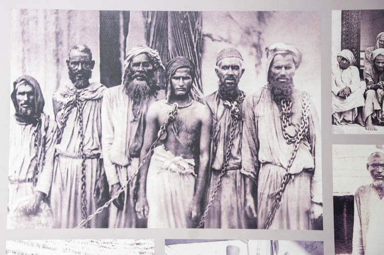Beelden uit het slavernijmuseum in Stone Town