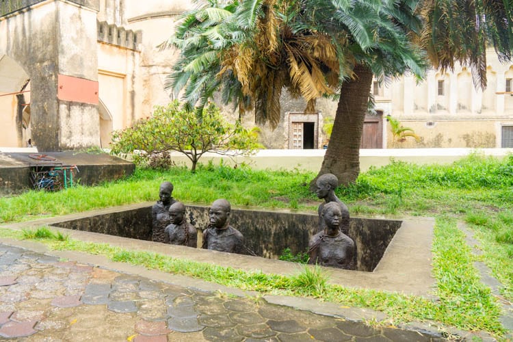 Slavernijmonument in Stone Town, Zanzibar