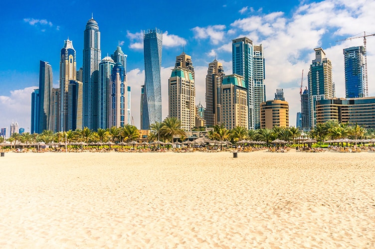 Dubai zonbestemming in november