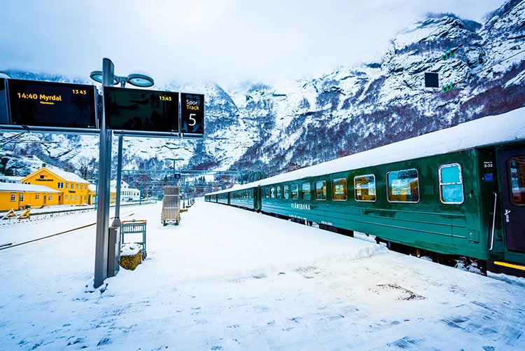 Flåmsbana Noorwegen in de winter