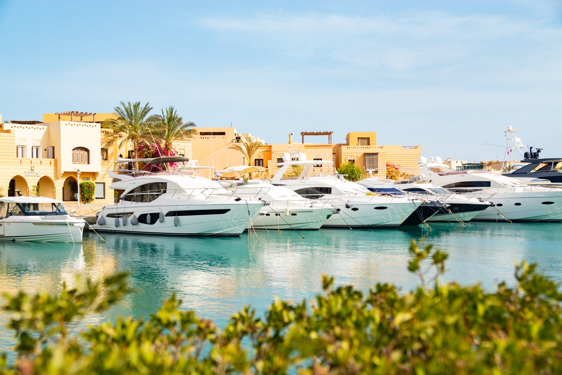 El Gouna Egypte de boten in de haven bij de Abu Tig Marina