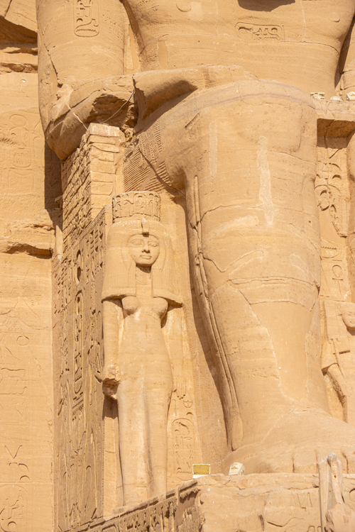 Details van de tempel van Ramses II in Abu Simbel