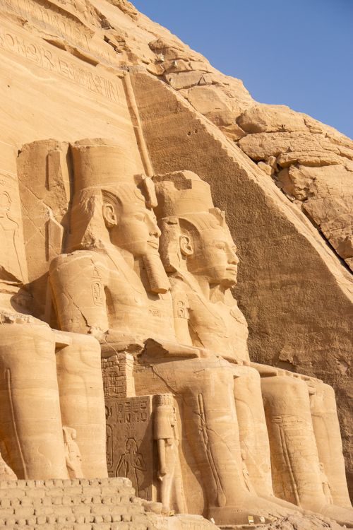 Details van de tempel van Ramses II in Abu Simbel