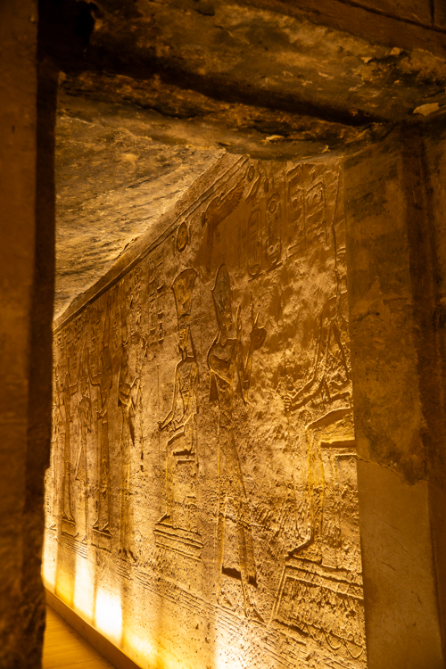 Hiërogliefen in de tempel van Nefertari