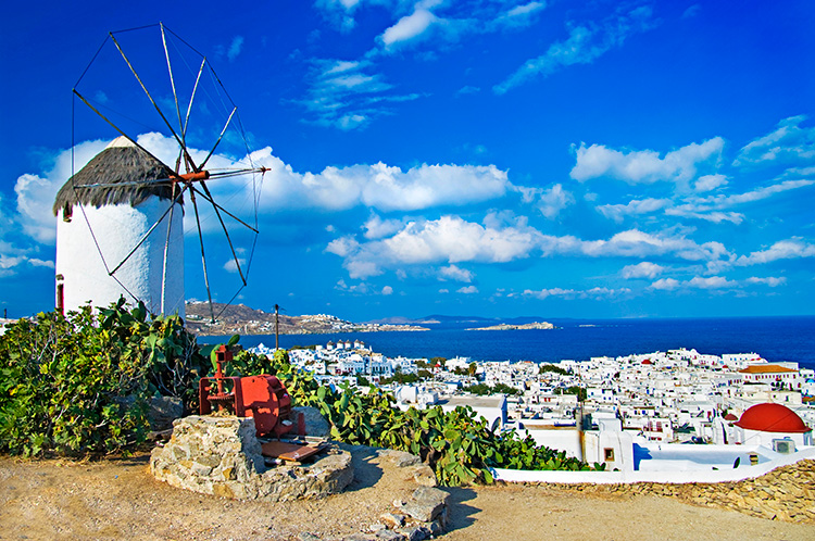 Mykonos op de Cycladen