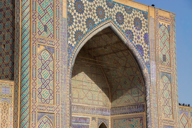 Madrassa op het Registan, een van de mooiste Samarkand bezienswaardigheden
