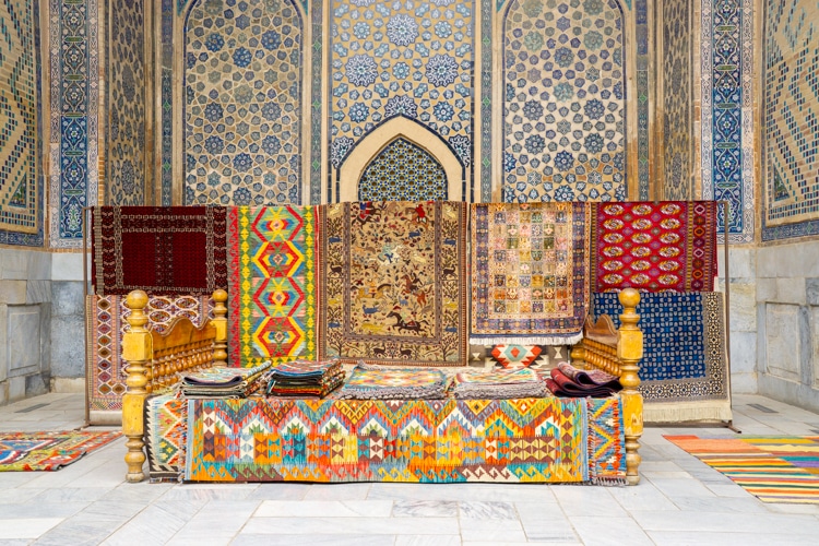 Tapijten in Samarkand