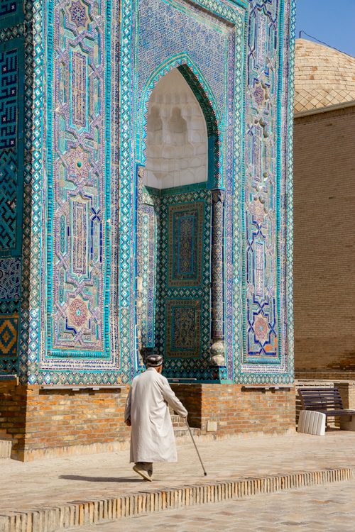 Local bij Shah-i-Zinda, Samarkand