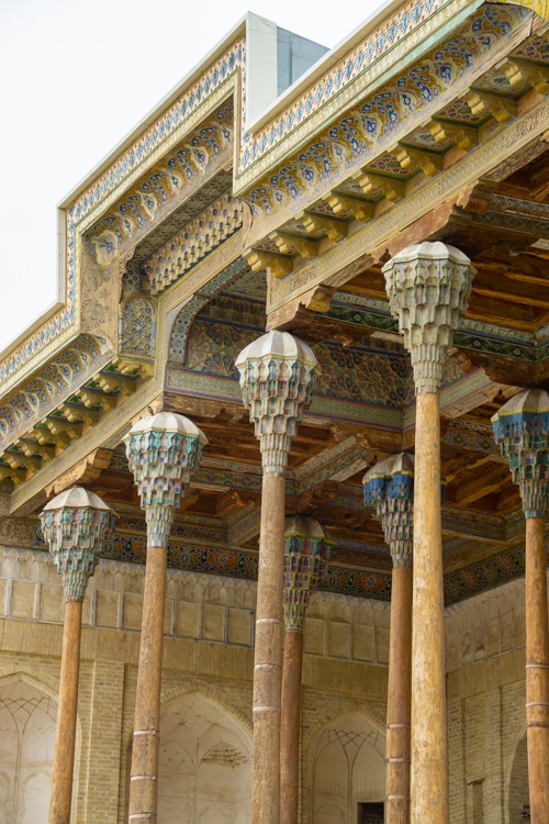 Bolo Hauz Moskee in Bukhara, Oezbekistan
